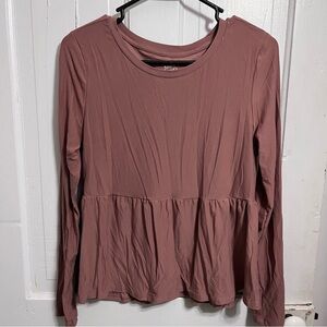 Sweet Tea’s by Pink Rose Dusty Rose Long Sleeve Top